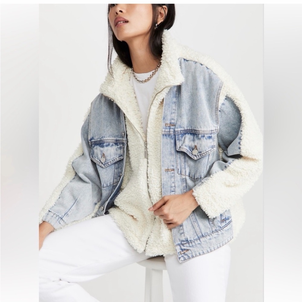 Blank NYC Cream Sherpa Jacket